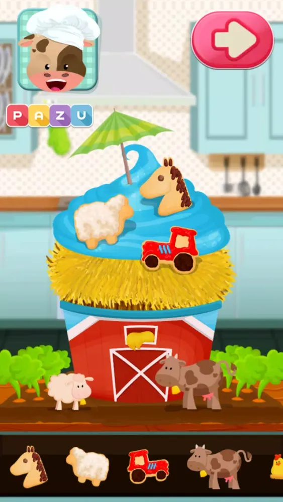 Capturas de tela do Cupcake Chefs - Making & Cooking Cupcakes Game for Kids, by Pazu