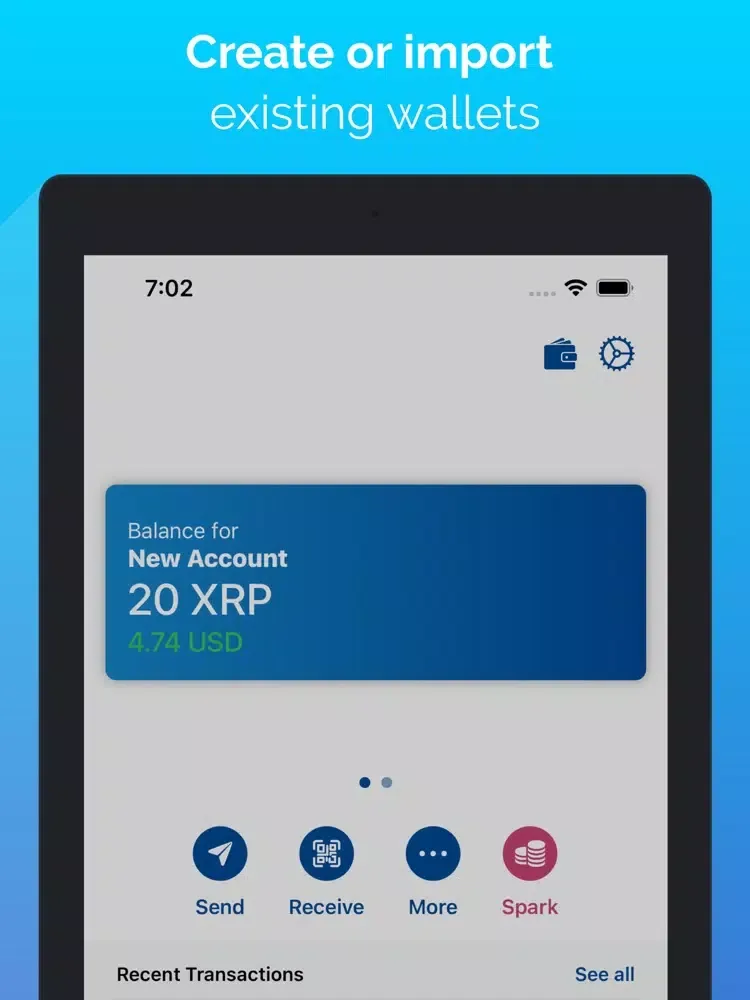 Capturas de tela do Droplet - XRP & Spark Wallet iPad 