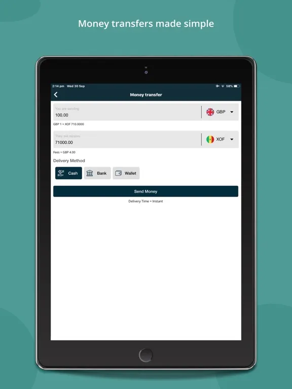 Ping Money iPad  Screenshots