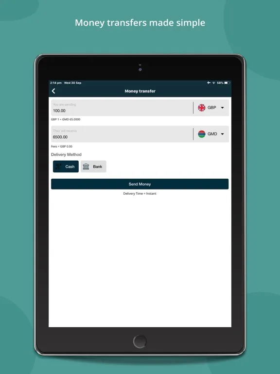 Ping Money iPad  Screenshots