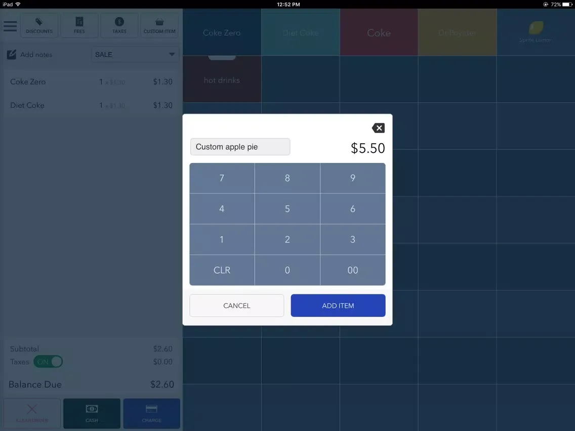 Capturas de tela do Cloud Register iPad 