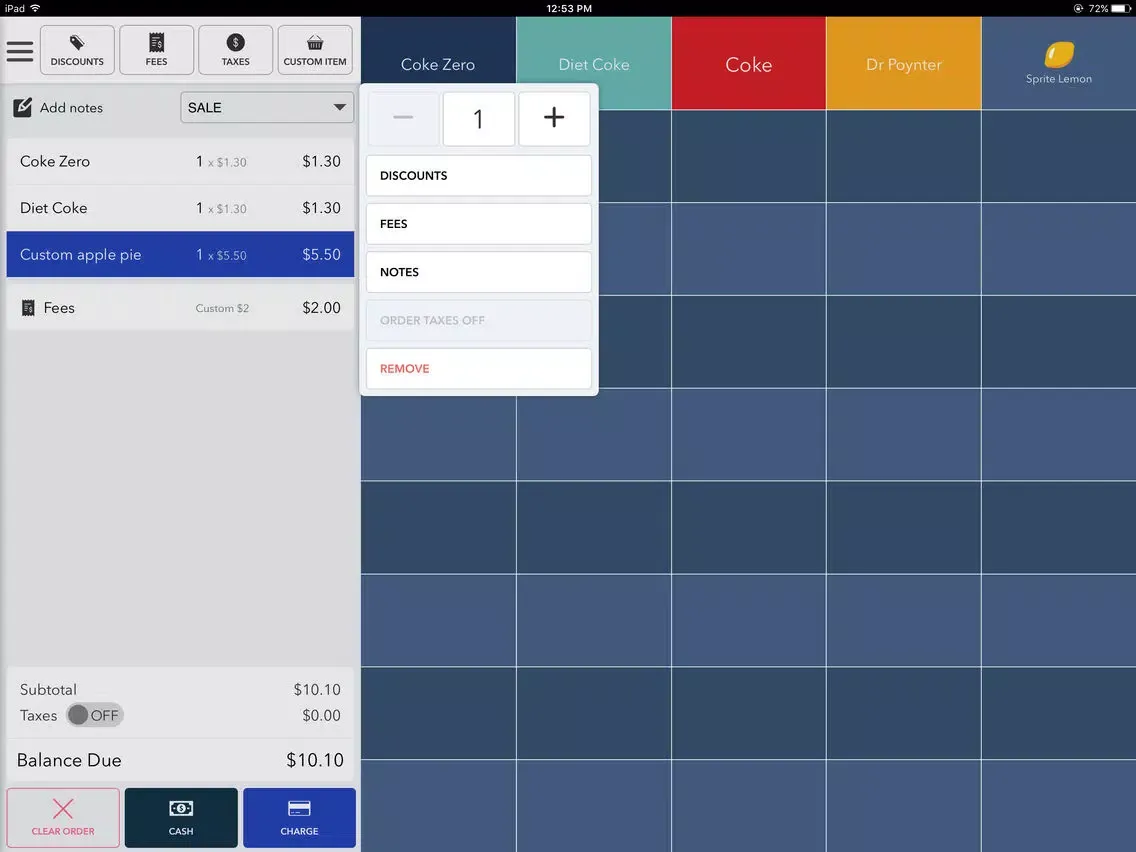 Capturas de tela do Cloud Register iPad 