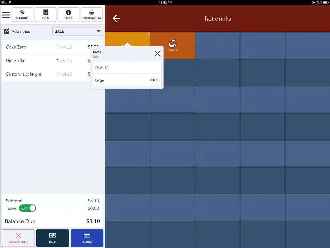 Capturas de tela do Cloud Register iPad 