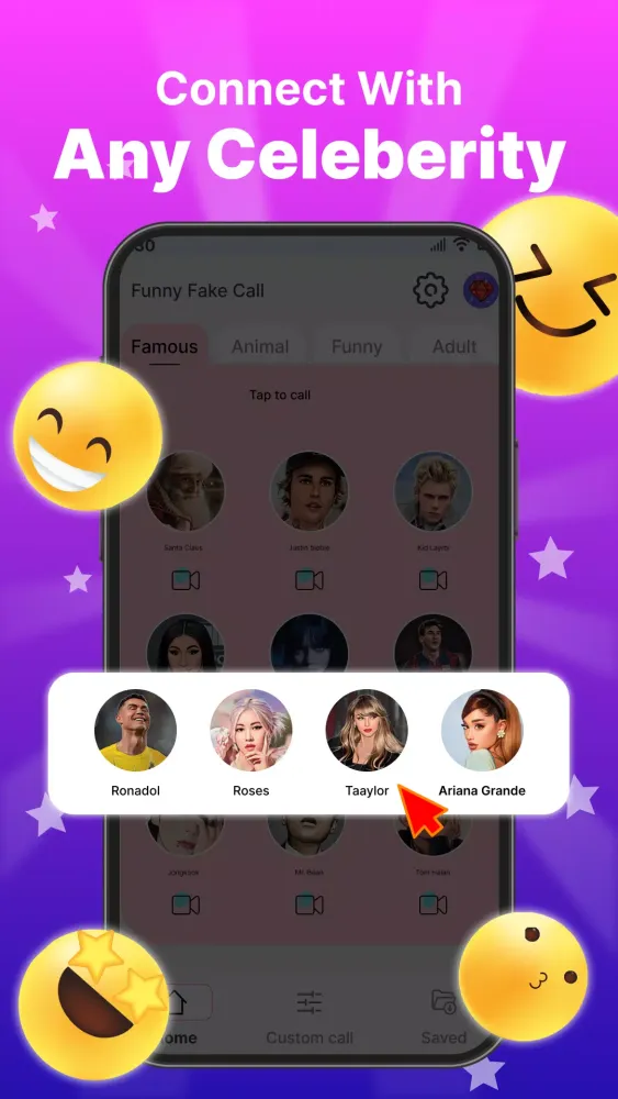 Make Video With Idol—Fake Call Screenshots