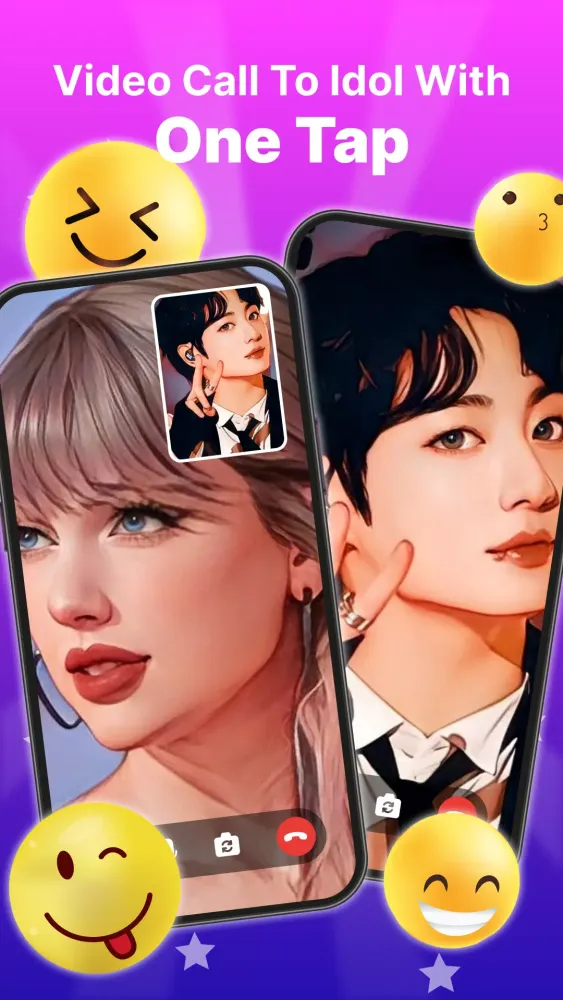 Make Video With Idol—Fake Call Screenshots