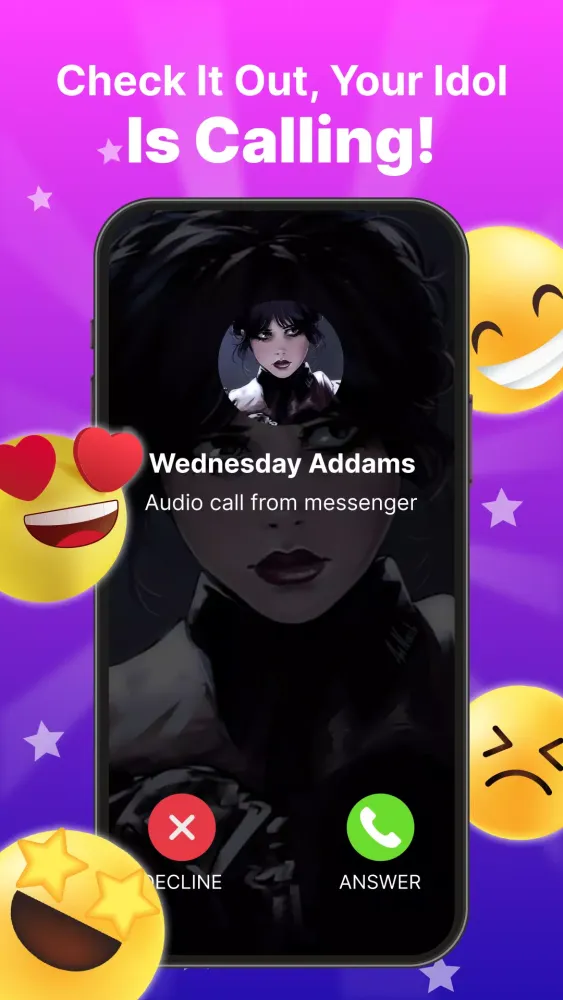 Make Video With Idol—Fake Call Screenshots