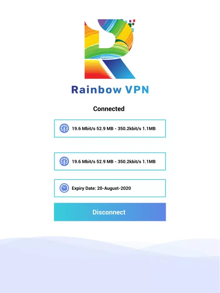 Zrzuty ekranu Rainbow VPN iPad 