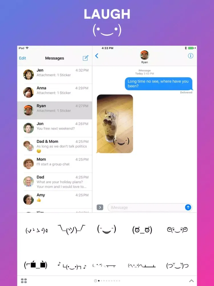 Rando Emoji - Animated text kaomoji iPad  Screenshots