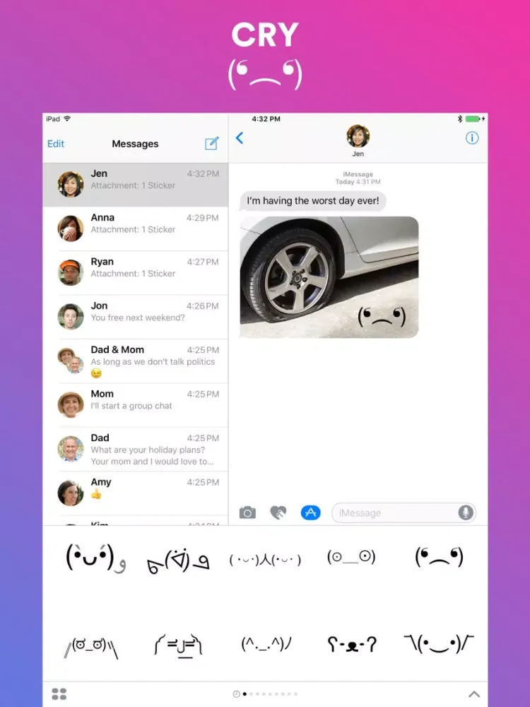 Rando Emoji - Animated text kaomoji iPad  Screenshots