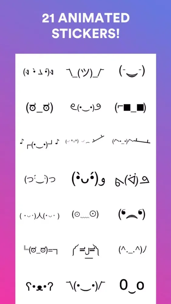 Rando Emoji - Animated text kaomoji Screenshots