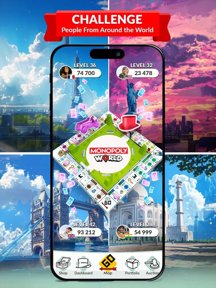 Capturas de pantalla de Monopoly World