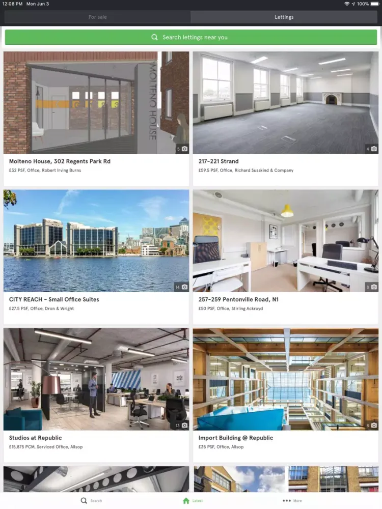 Zrzuty ekranu Realla Commercial Real Estate iPad 