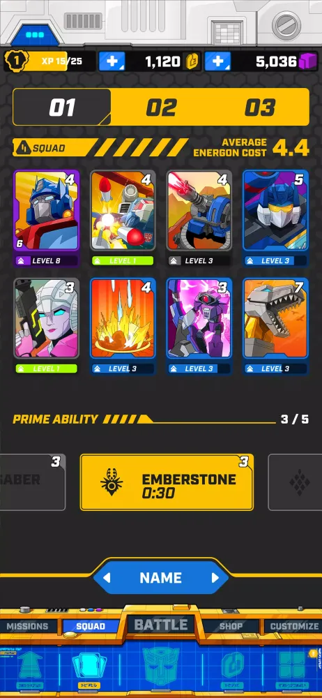 Ảnh chụp màn hình của TRANSFORMERS: Tactical Arena