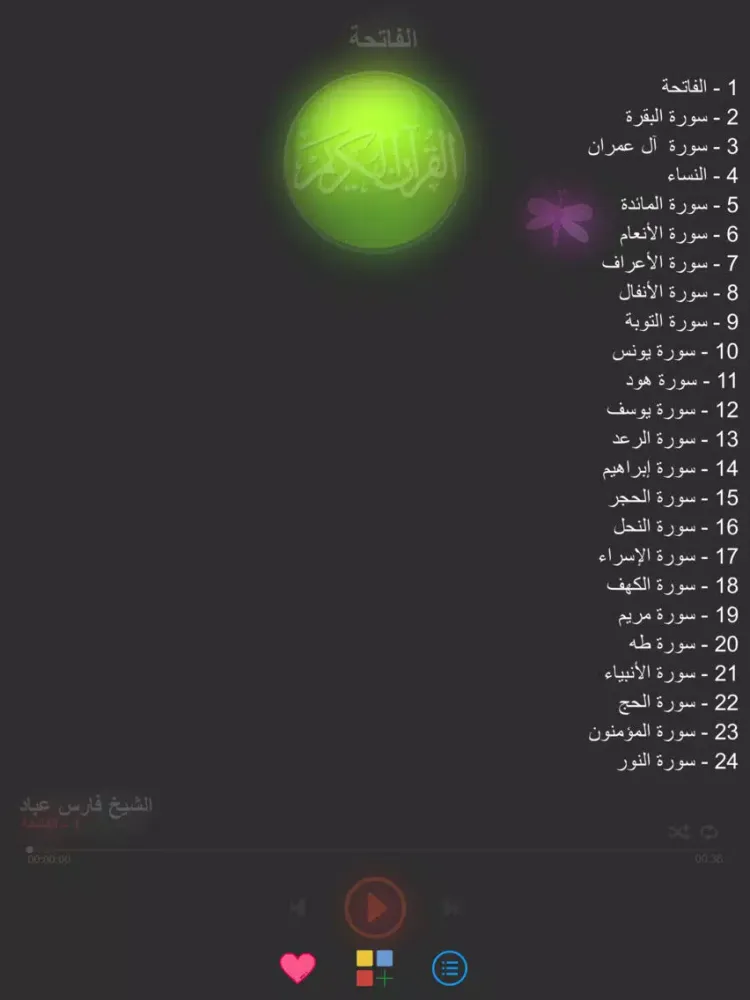 al Quran al kareem mp3 voice iPad  स्क्रीनशॉट