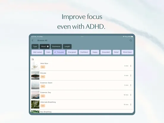 Скриншоты Restful: focus & sleep sounds iPad 