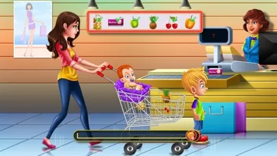 Ảnh chụp màn hình của Shopping Game Kids Supermarket  help mom with the shopping list and to pay the cashier ! FREE