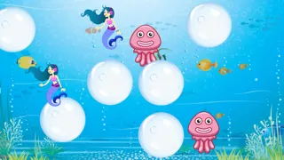 Mermaids and Fishes for Toddlers and Kids : discover the ocean ! FREE app Ekran Görüntüleri