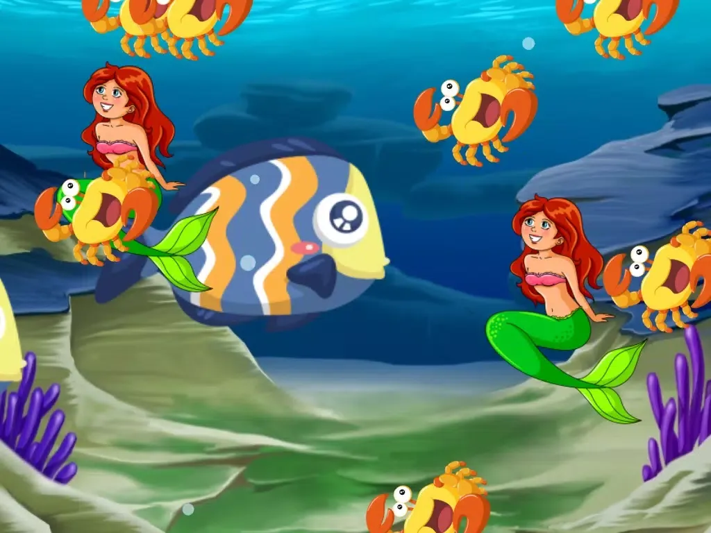 Mermaids and Fishes for Toddlers and Kids : discover the ocean ! iPad  Ekran Görüntüleri