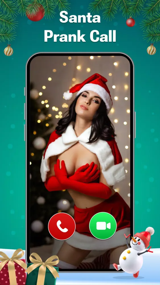 Girl Santa Video - Fake Call Screenshots