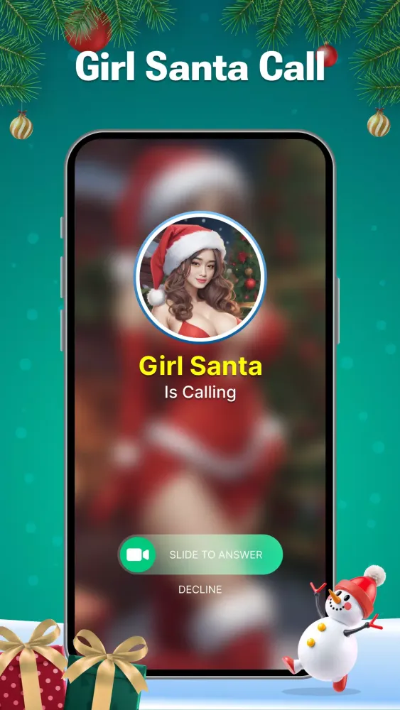 Girl Santa Video - Fake Call Screenshots