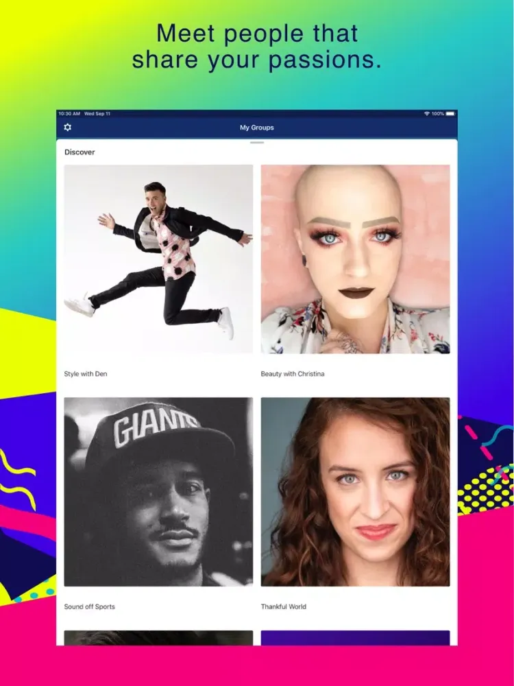 Screenshot di SAY-Group video chat messenger iPad 