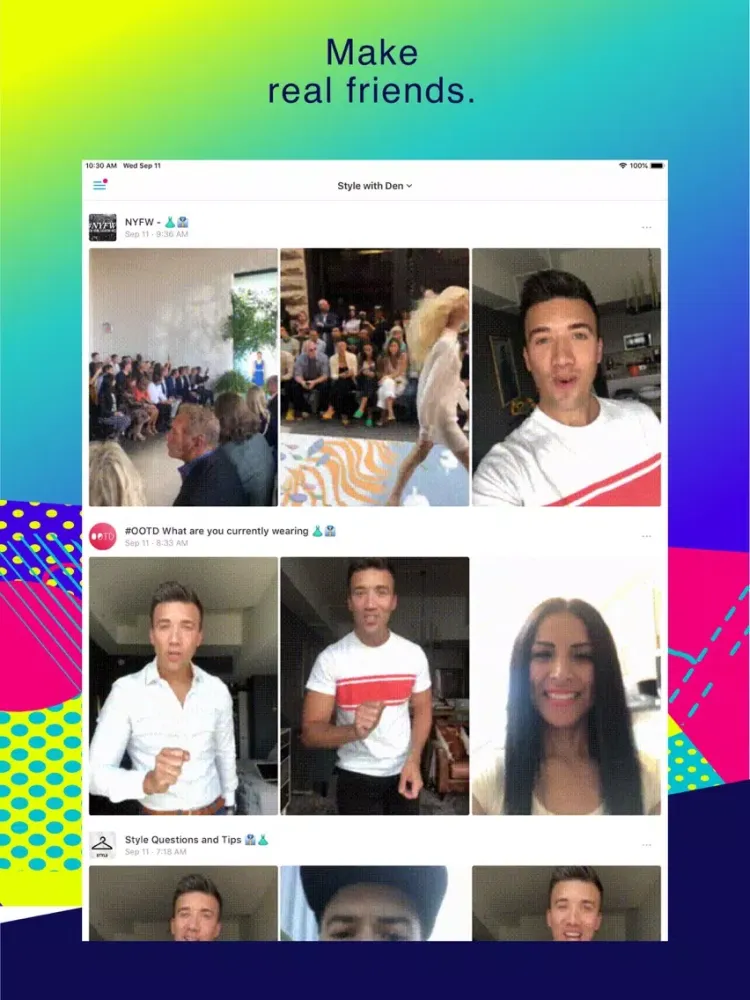Screenshot di SAY-Group video chat messenger iPad 