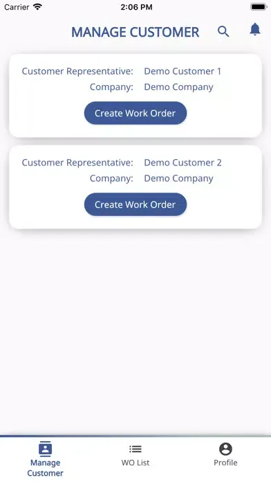 Work Order Digitalization Ekran Görüntüleri