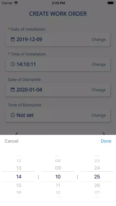 Work Order Digitalization Ekran Görüntüleri