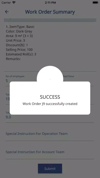Work Order Digitalization Ekran Görüntüleri