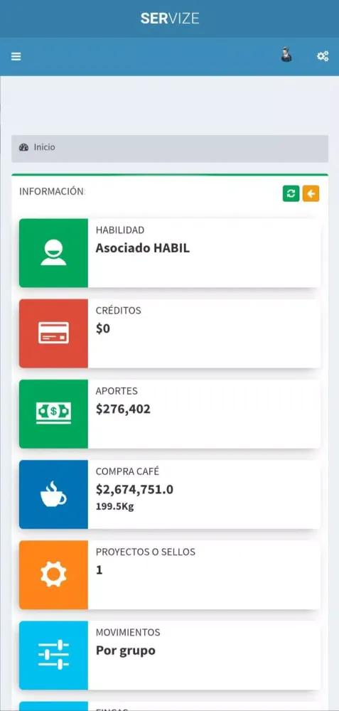CAFISUR Servize Screenshots