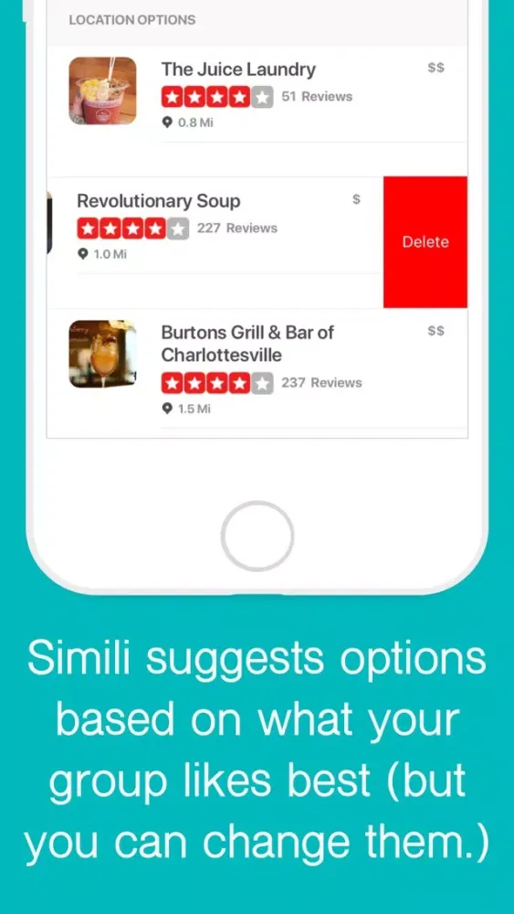 Simili: simple social planning 스크린샷