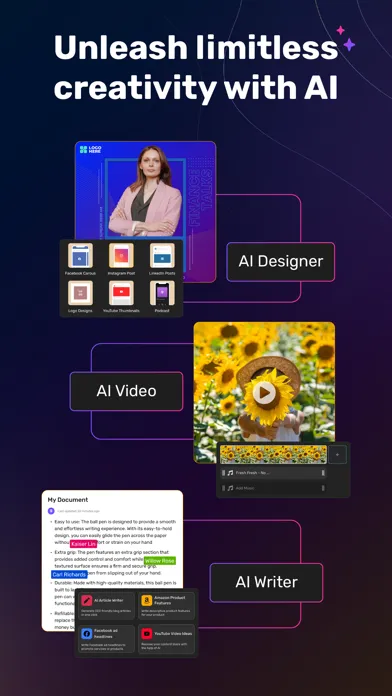 Capturas de tela do Simplified AI
