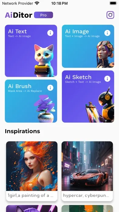 AiDitor: Create AI Image & Art سکرین شاٹس