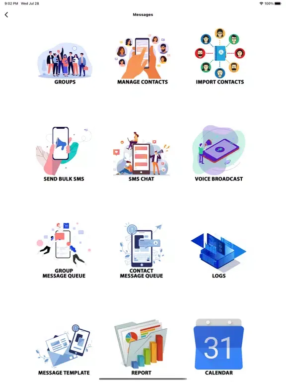 Tangkapan skrin SMS-iT : Omnichannel Messaging iPad 