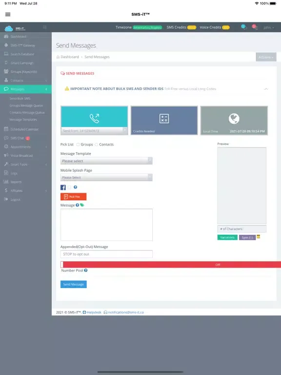 Tangkapan skrin SMS-iT : Omnichannel Messaging iPad 