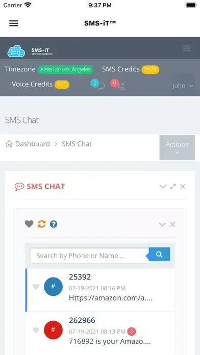 Tangkapan skrin SMS-iT : Omnichannel Messaging
