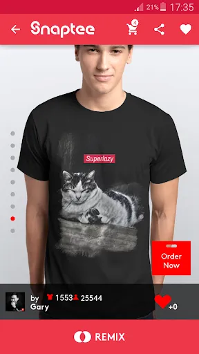 Ảnh chụp màn hình của T-shirt design - Snaptee
