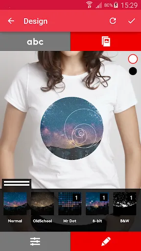 Ảnh chụp màn hình của T-shirt design - Snaptee