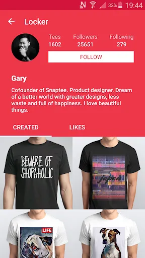 Ảnh chụp màn hình của T-shirt design - Snaptee