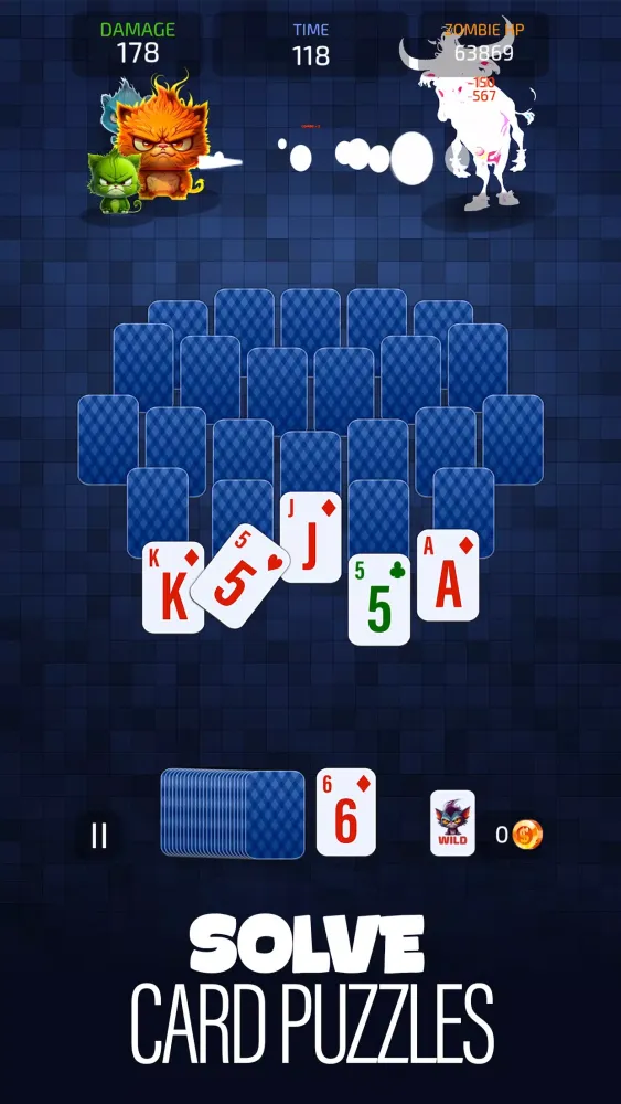 Solitaire Cats vs Zombies应用截图