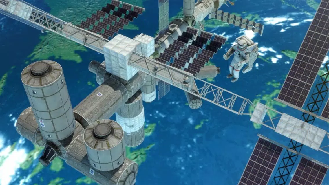 Tangkapan skrin 3D Space Walk Shuttle Simulator