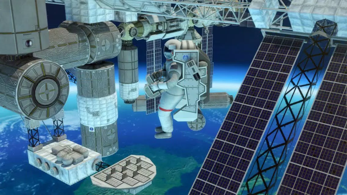 Tangkapan skrin 3D Space Walk Shuttle Simulator