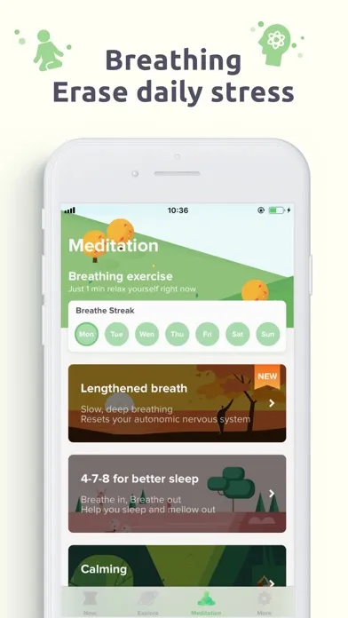 Ảnh chụp màn hình của MellowMe:Meditation & Breathe