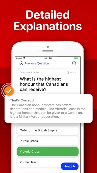 Captures d'écran de Canadian Citizenship Test 2024