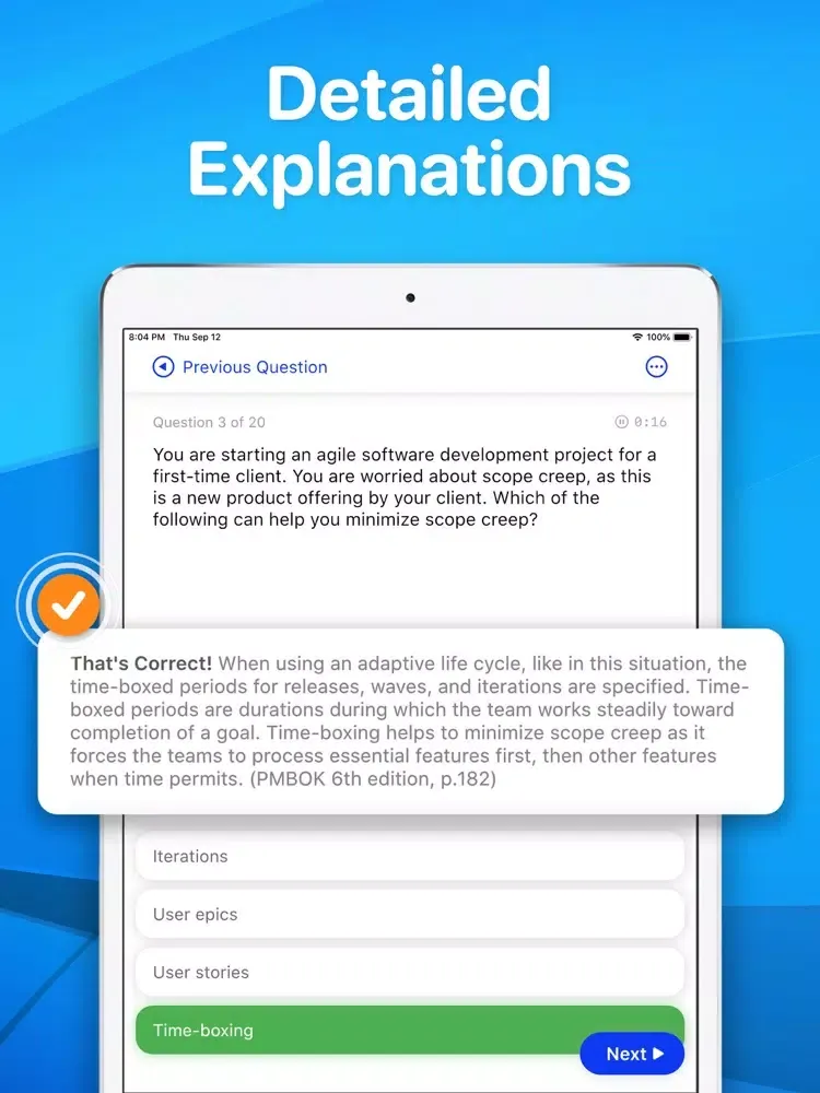 PMP Exam 2021 iPad  स्क्रीनशॉट