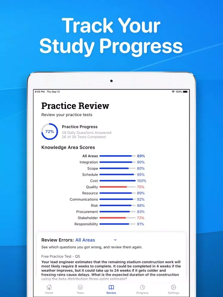 PMP Exam 2021 iPad  स्क्रीनशॉट