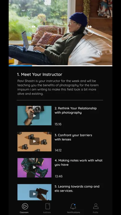 Starnex: Auditions & Classroom Screenshots