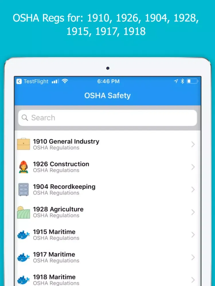 OSHA Safety Regulations Audits iPad  Ekran Görüntüleri