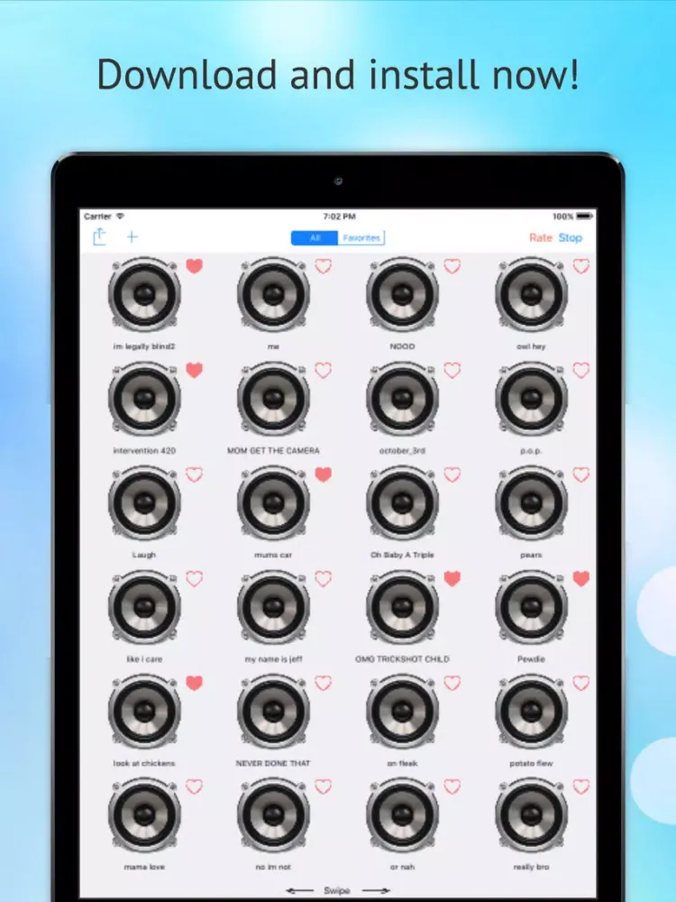 Screenshot di MLG Soundboard Pro - The Best Sound Board of MLG Sounds and VSounds for Vine Pro iPad 