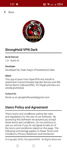 Скриншоты StrongHold VPN Dark